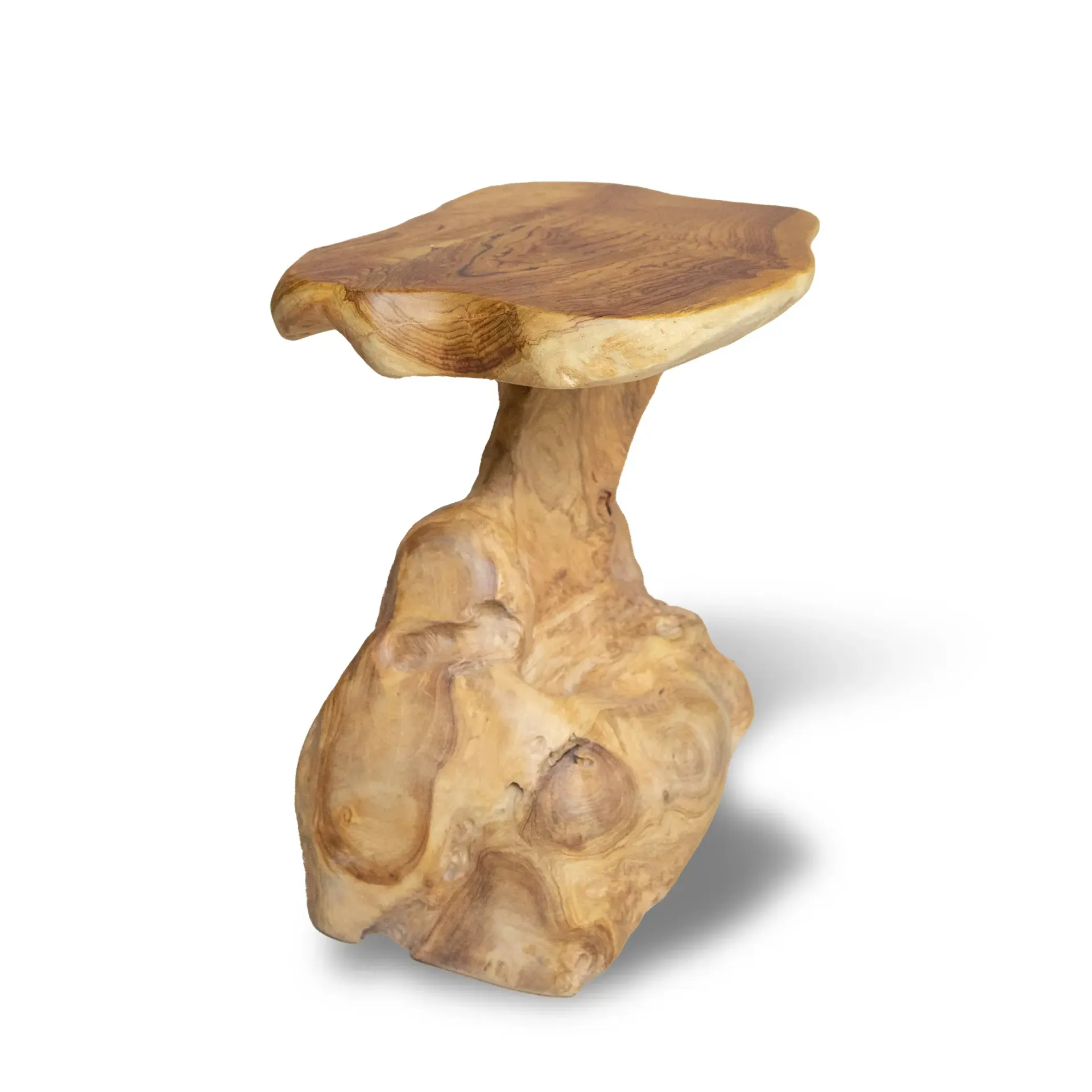 Mushroom Stool Teak Nat