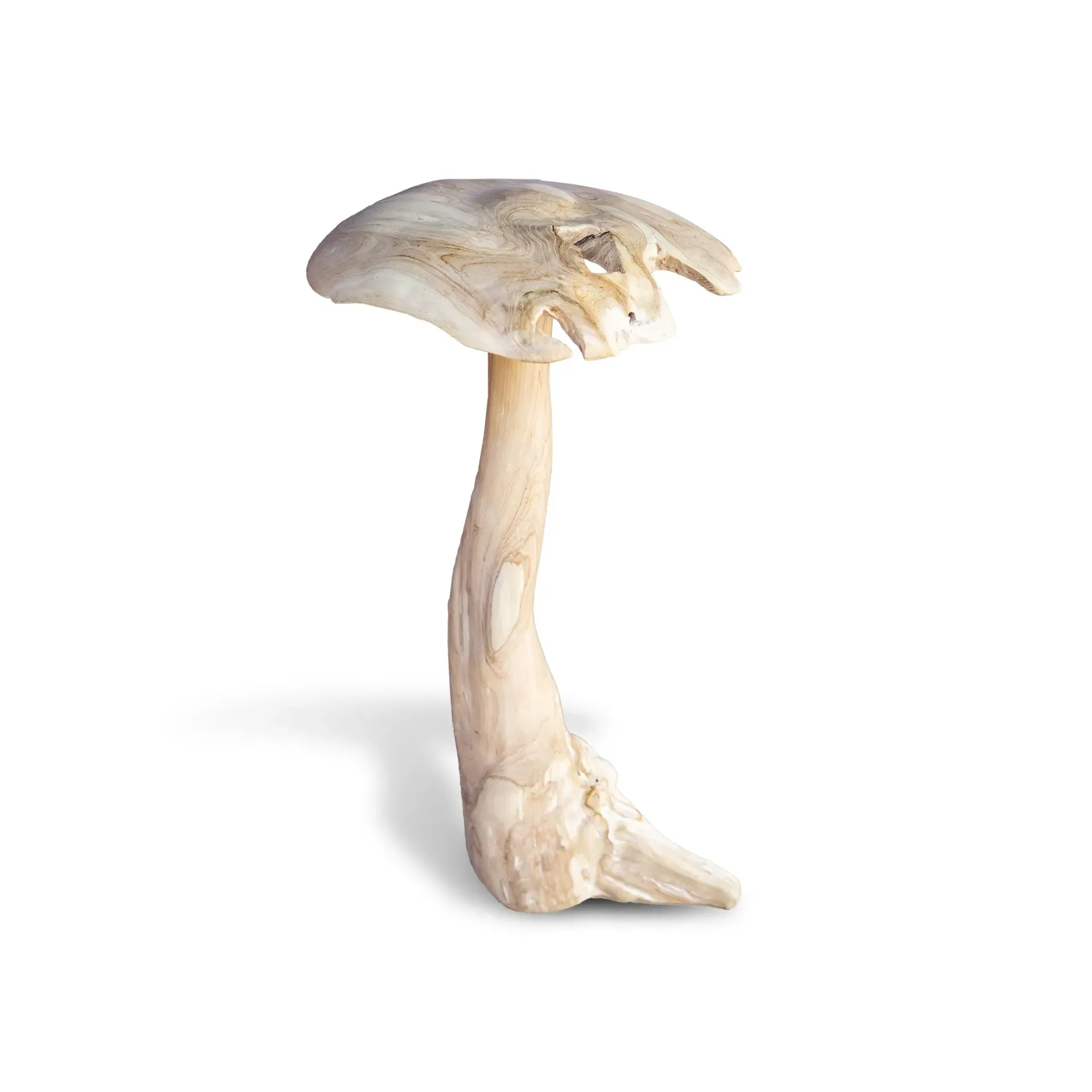Mushroom Decoration (80 Cm) Teak Bleached