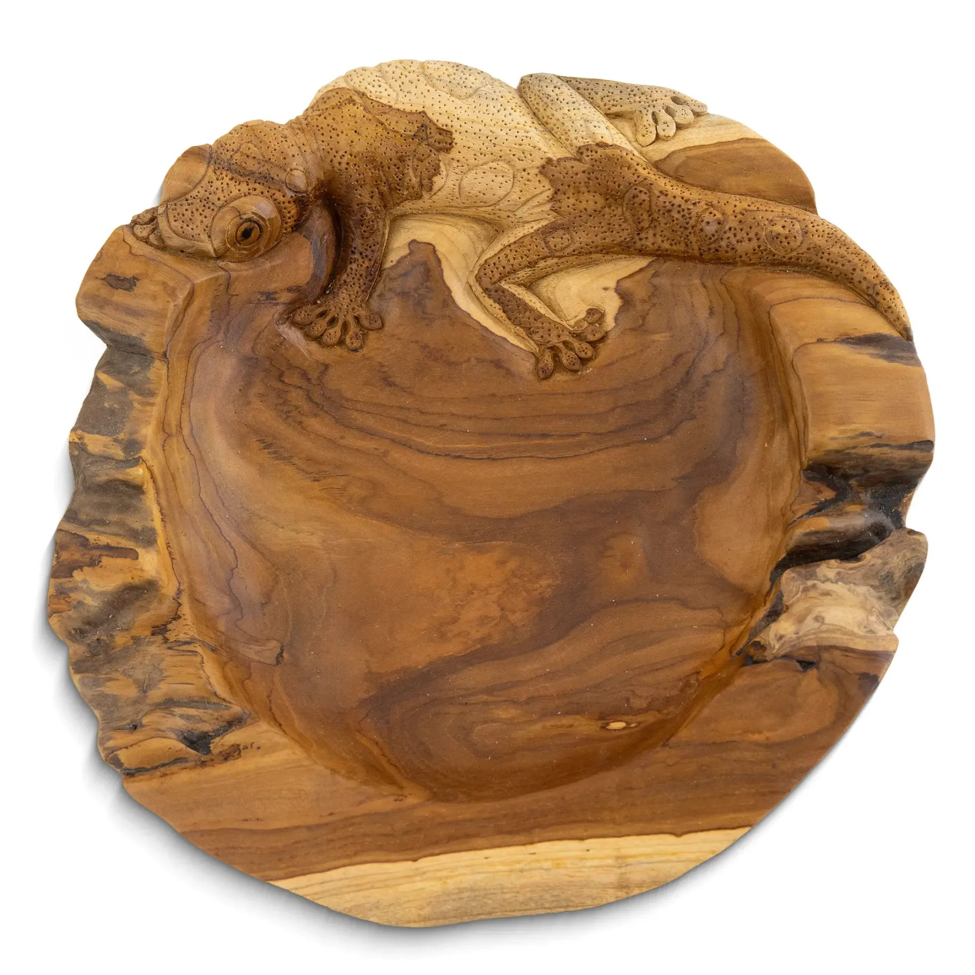 Bowl Lizard 40CM Round Teak