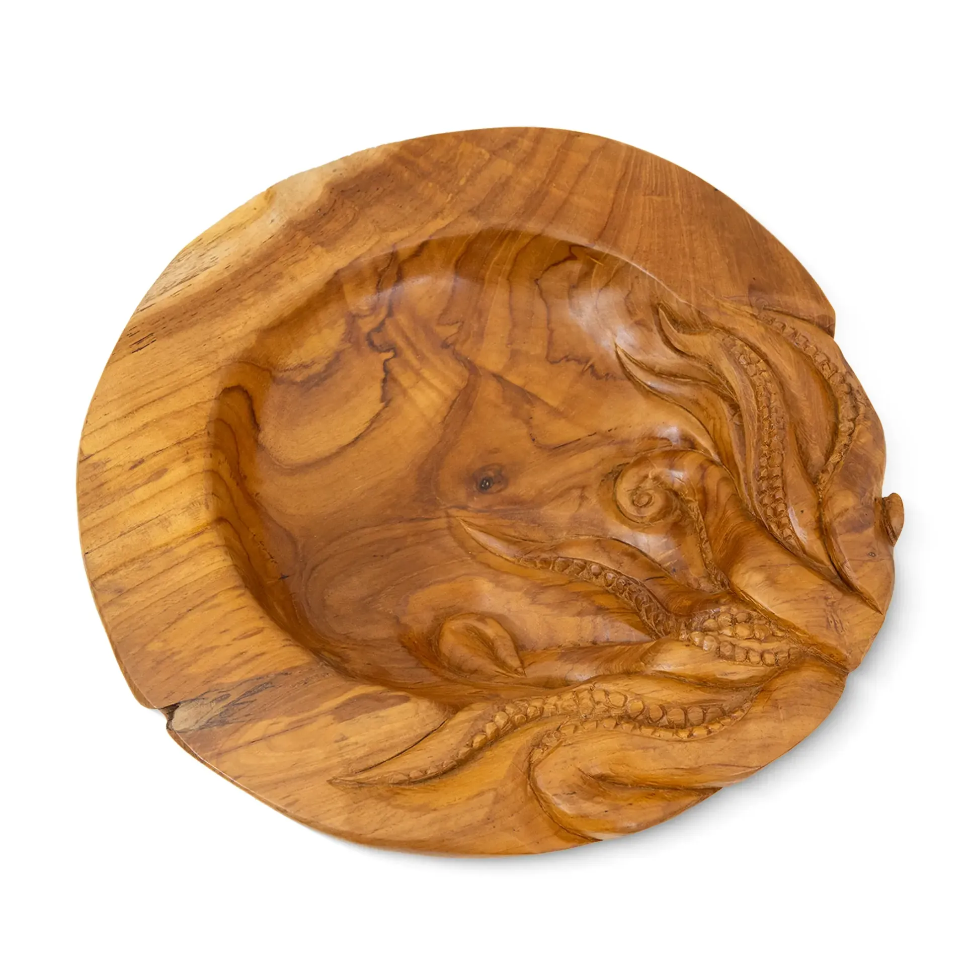 Octopus Bowl 40cm Round Teak