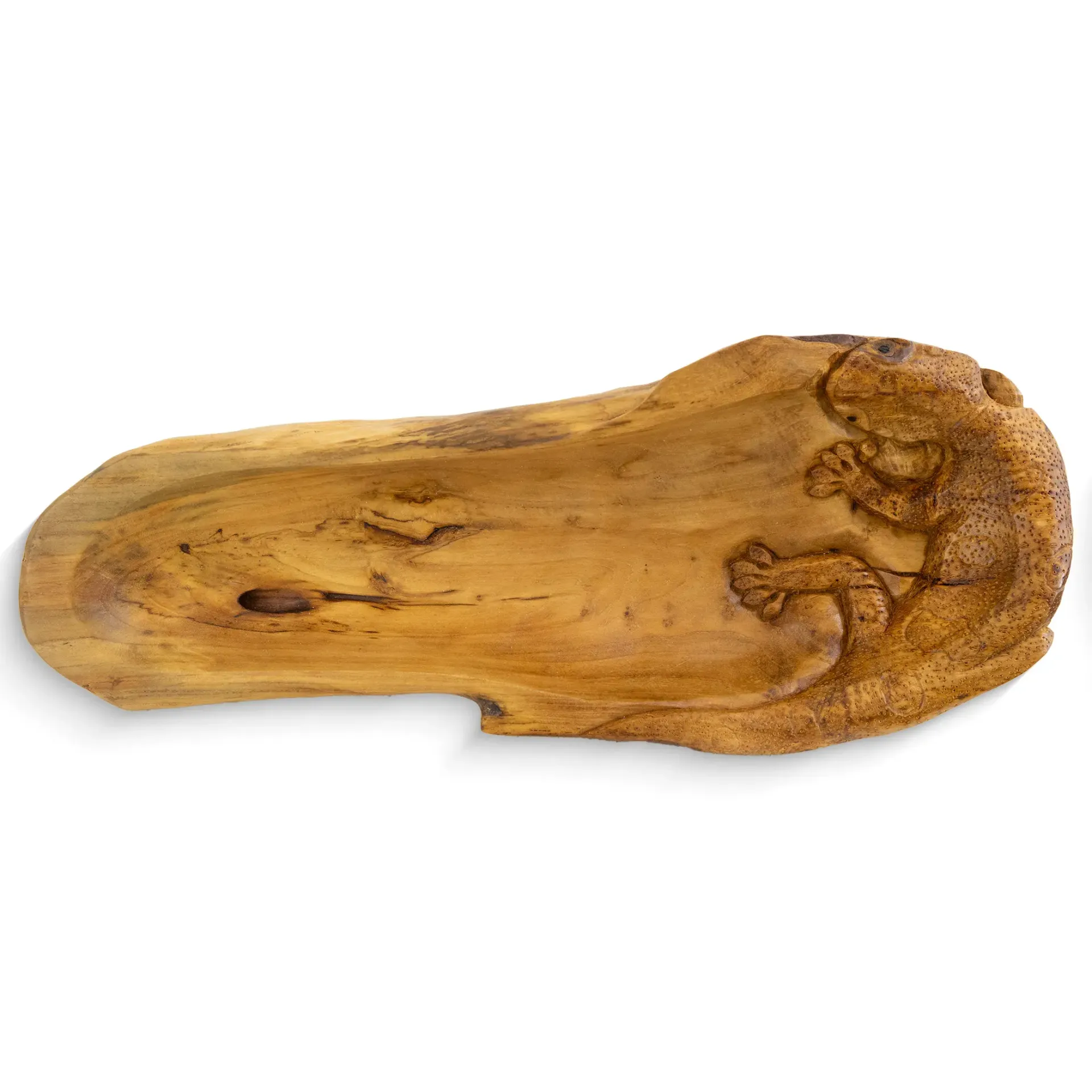 Long Bowl Lizard 50x15 Teak Sempolan