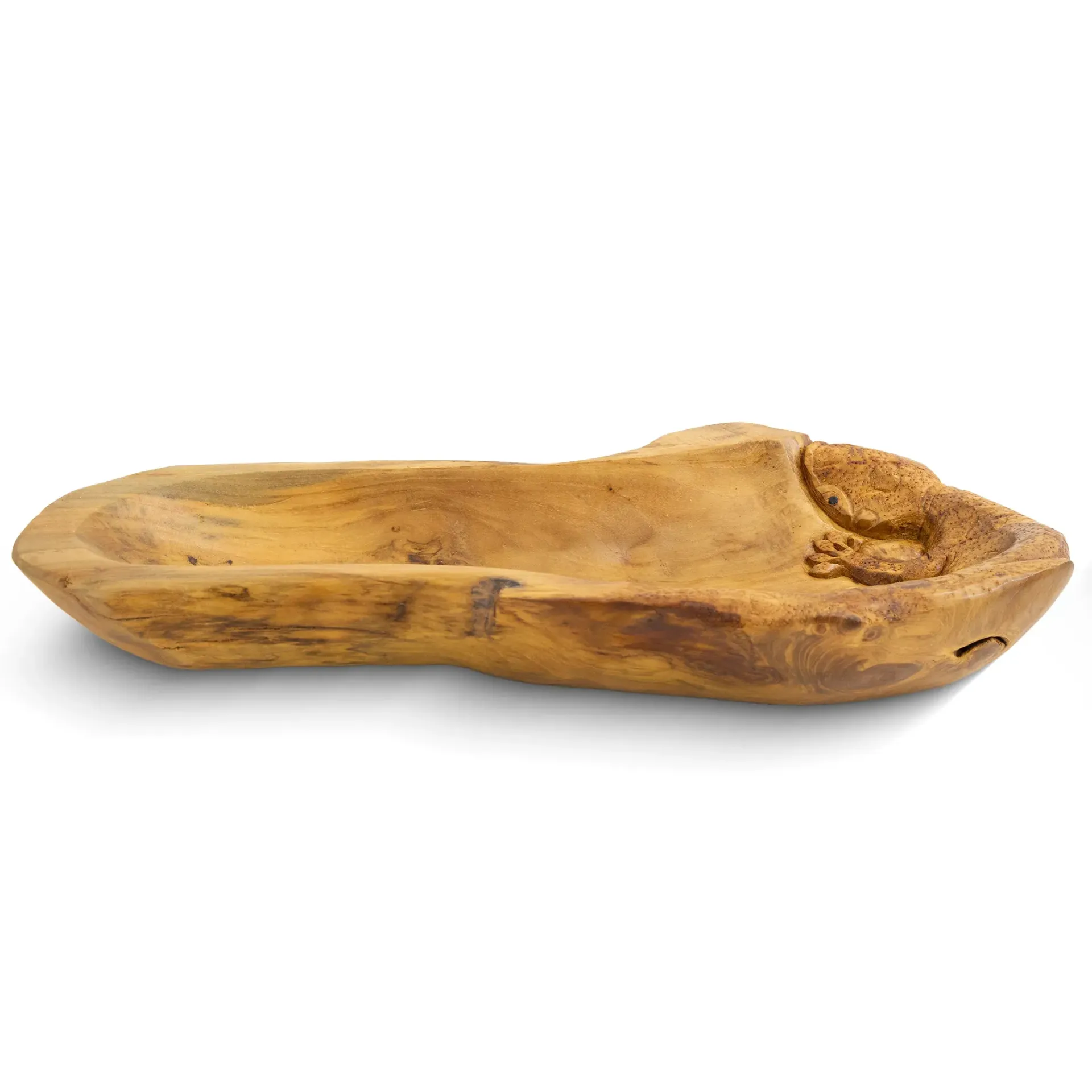 Long Bowl Lizard 50x15 Teak Sempolan