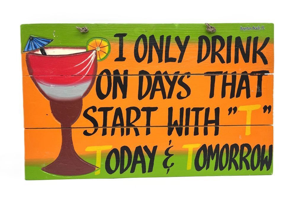 KK N-1233-T Days w/T Slat Wood Pallet Sign