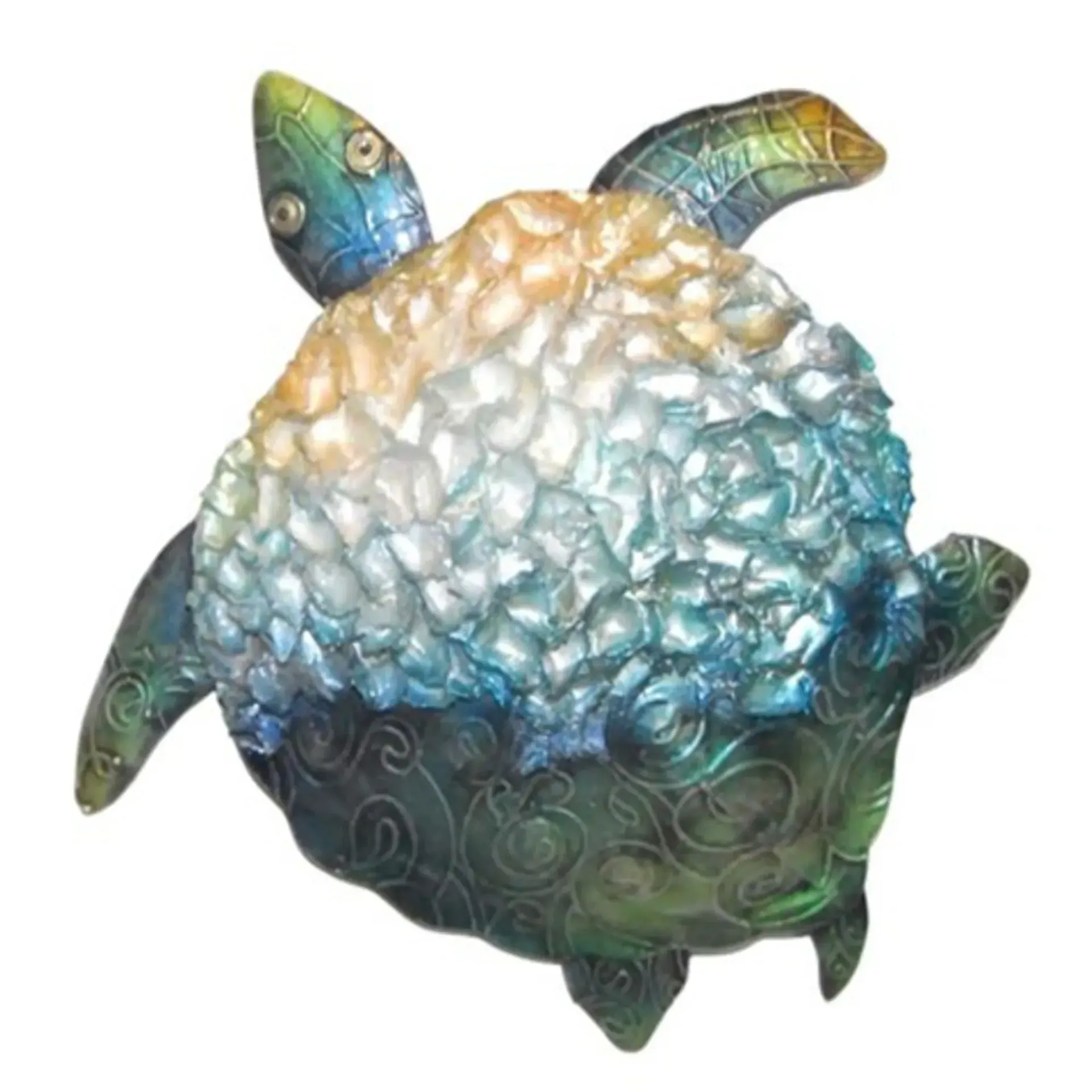Capiz Turtle LG Ruffled Metal WD