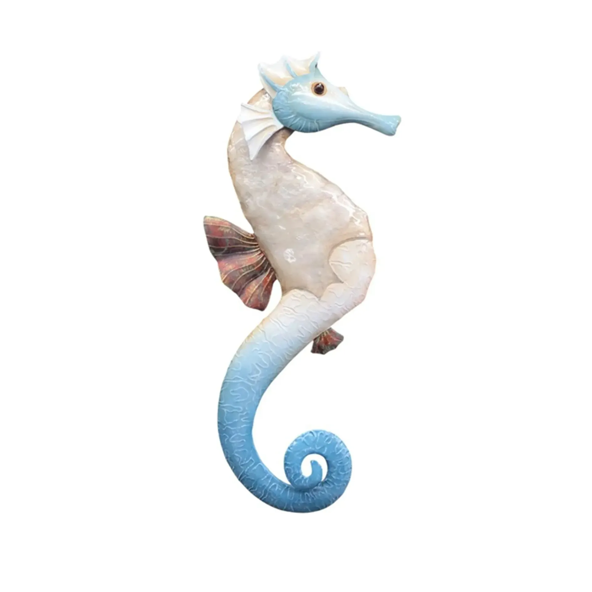 Capiz Seahorse Pastel Blue Metal WD