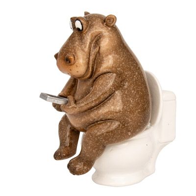 Hippo on Toilet
