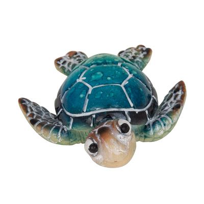 3 Inches Long Polystone Blue Turtle Magnet
