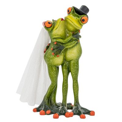 6 1/2 Inches High Bride and Groom Frog Figurine