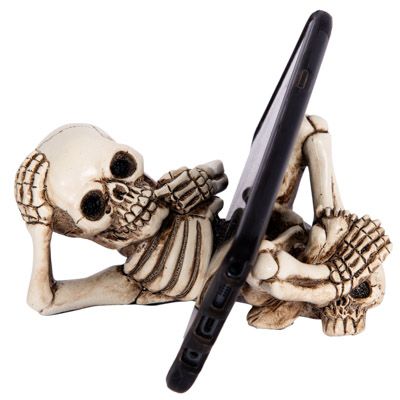 5 3/4 Inches High Skeleton Cell Phone/Business Card Stand