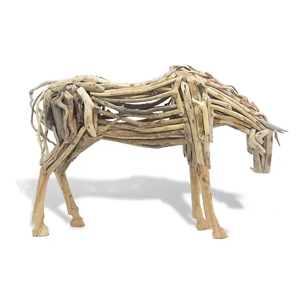 Driftwood Horse Grazing Tabletop