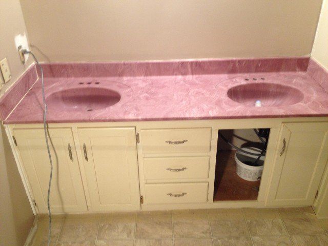 his and hers sink resurfacing