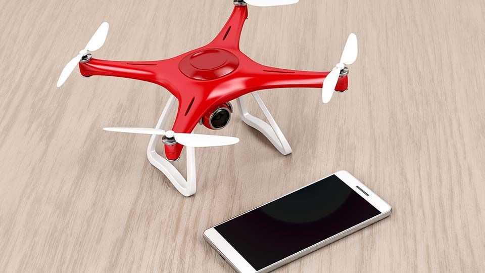 Red Drone With App Control