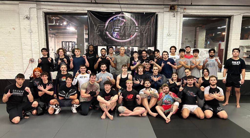 Group photo of warriors in the 10th Planet jiu-jitsu class at Circle City Martial Arts and Fitness