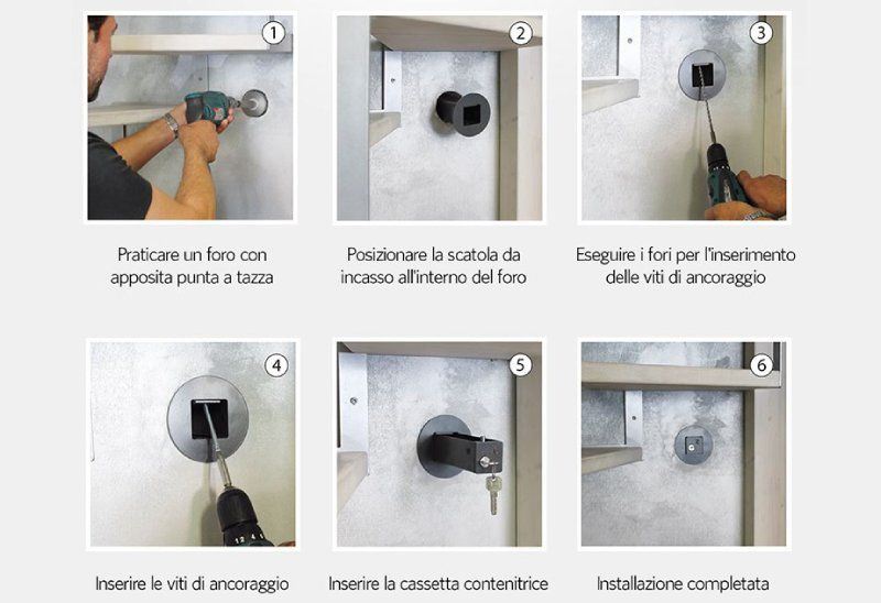 installazione cassaforte corazzata da muro blindino