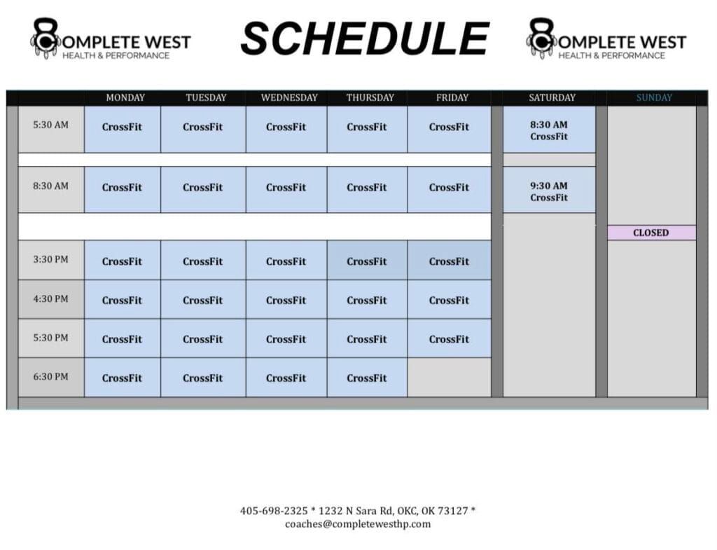A schedule for 8 complete west is shown on a computer screen