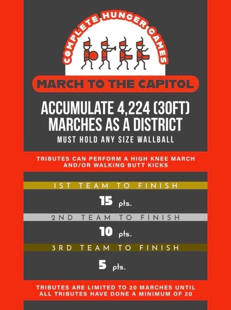 A poster that says march to the capitol on it