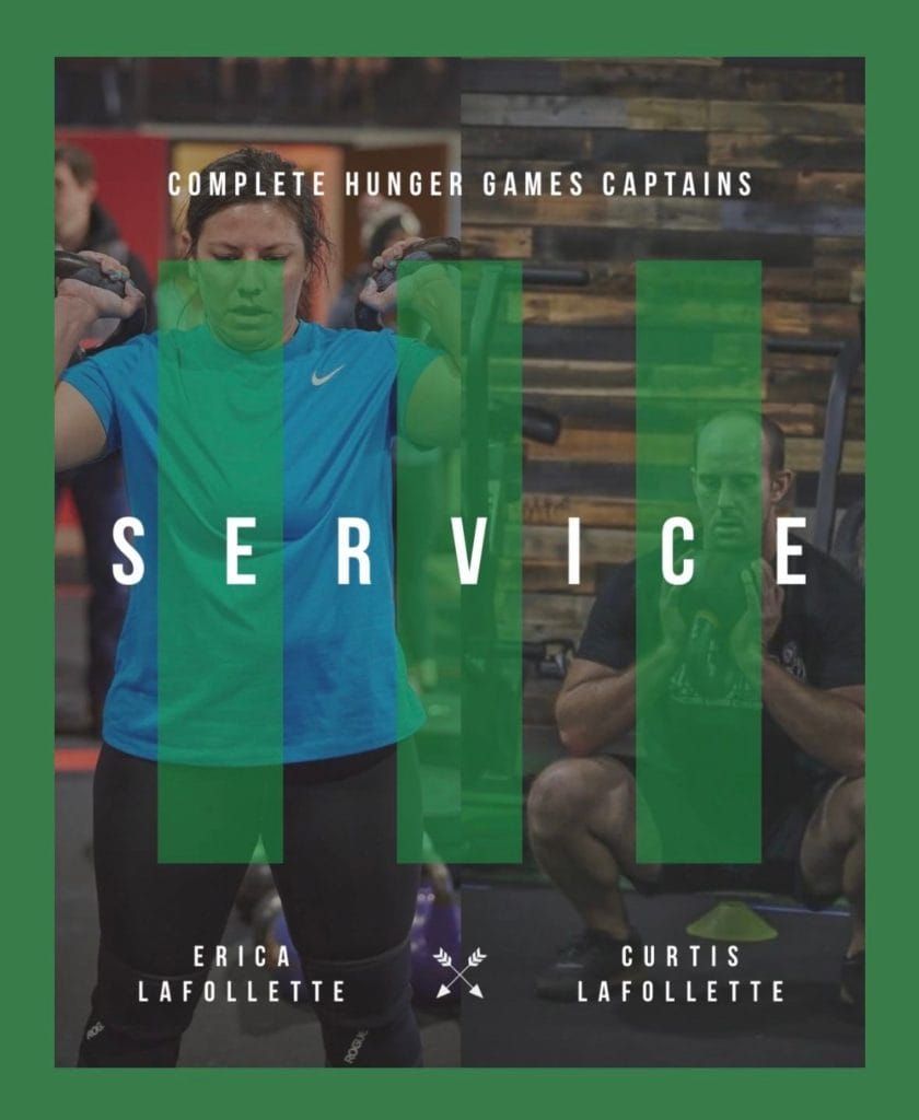 A poster for service complete hunger games captains