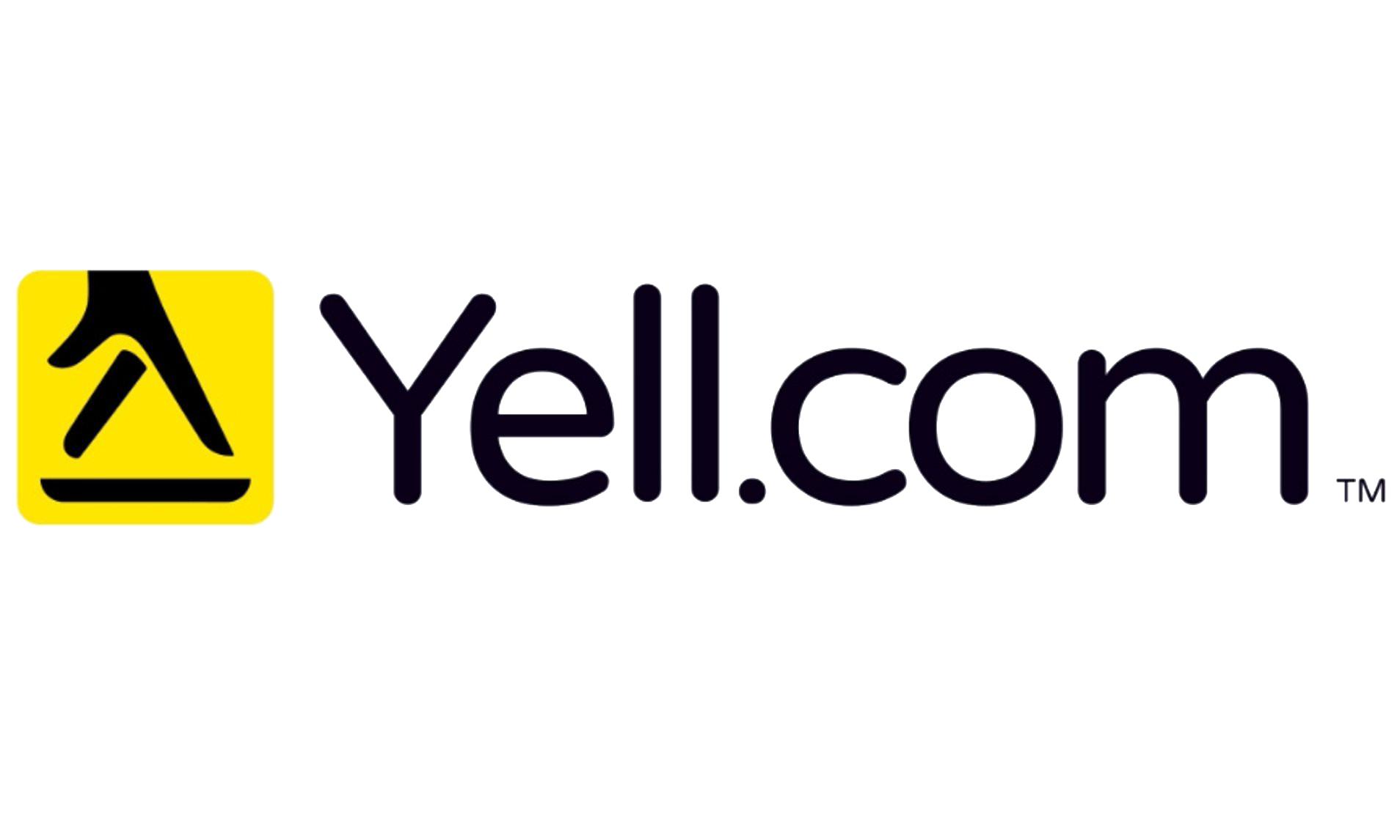 A yellow and black logo for yell.com on a white background.