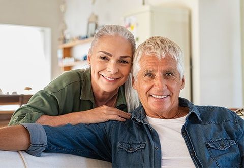Smiling Senior Couple — Westlake, OH — Aico’s Dental Group