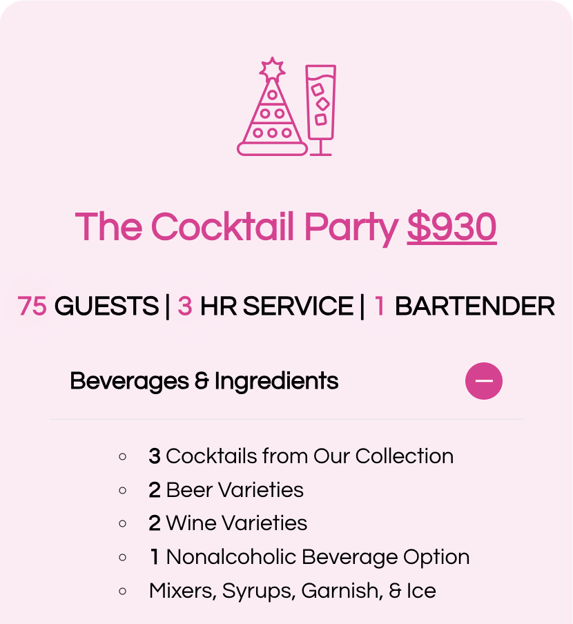 The Cocktail Party package