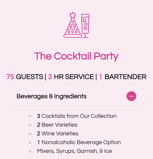 The Cocktail Party package