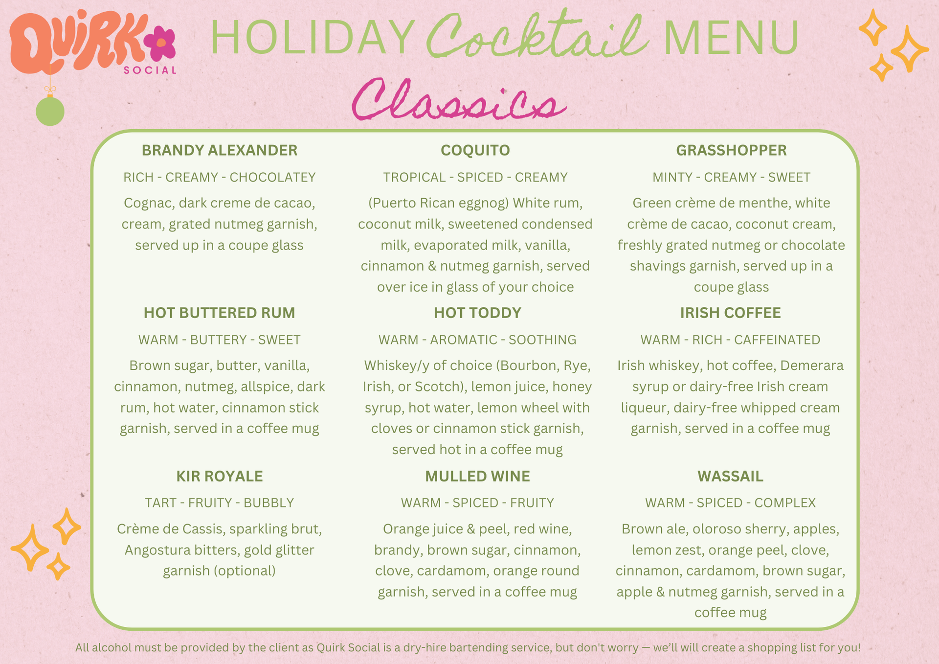 Holiday Menu Classics