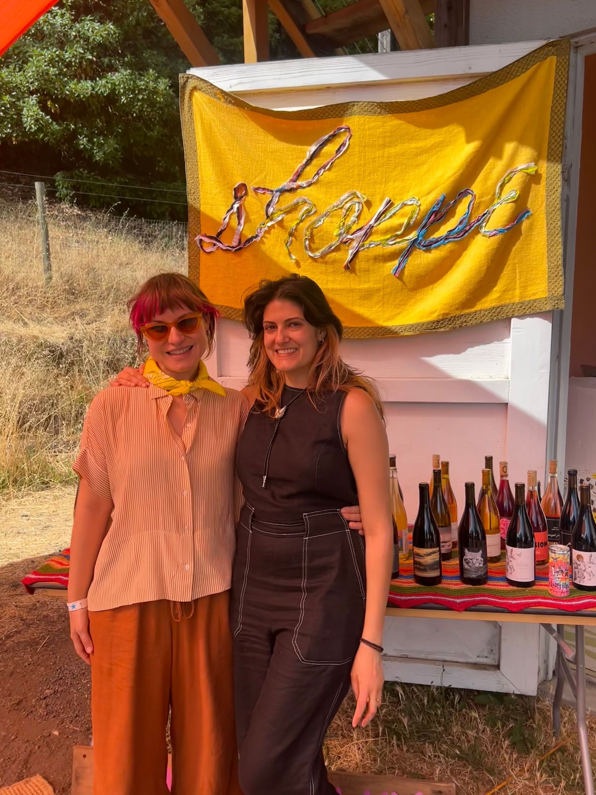 Owner Emily and her partner Nicole volunteering at Big West Wine Fest 2025 in Guerneville, CA