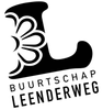 Een wit logo met een silhouet van een persoon op een witte achtergrond.
