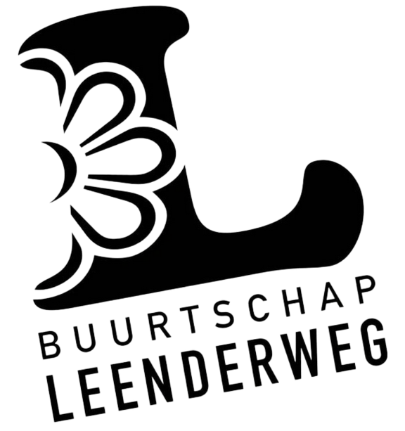 Een wit logo met een silhouet van een persoon op een witte achtergrond.