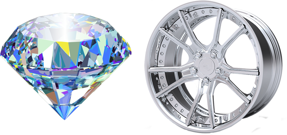 Diamond alloy wheel
