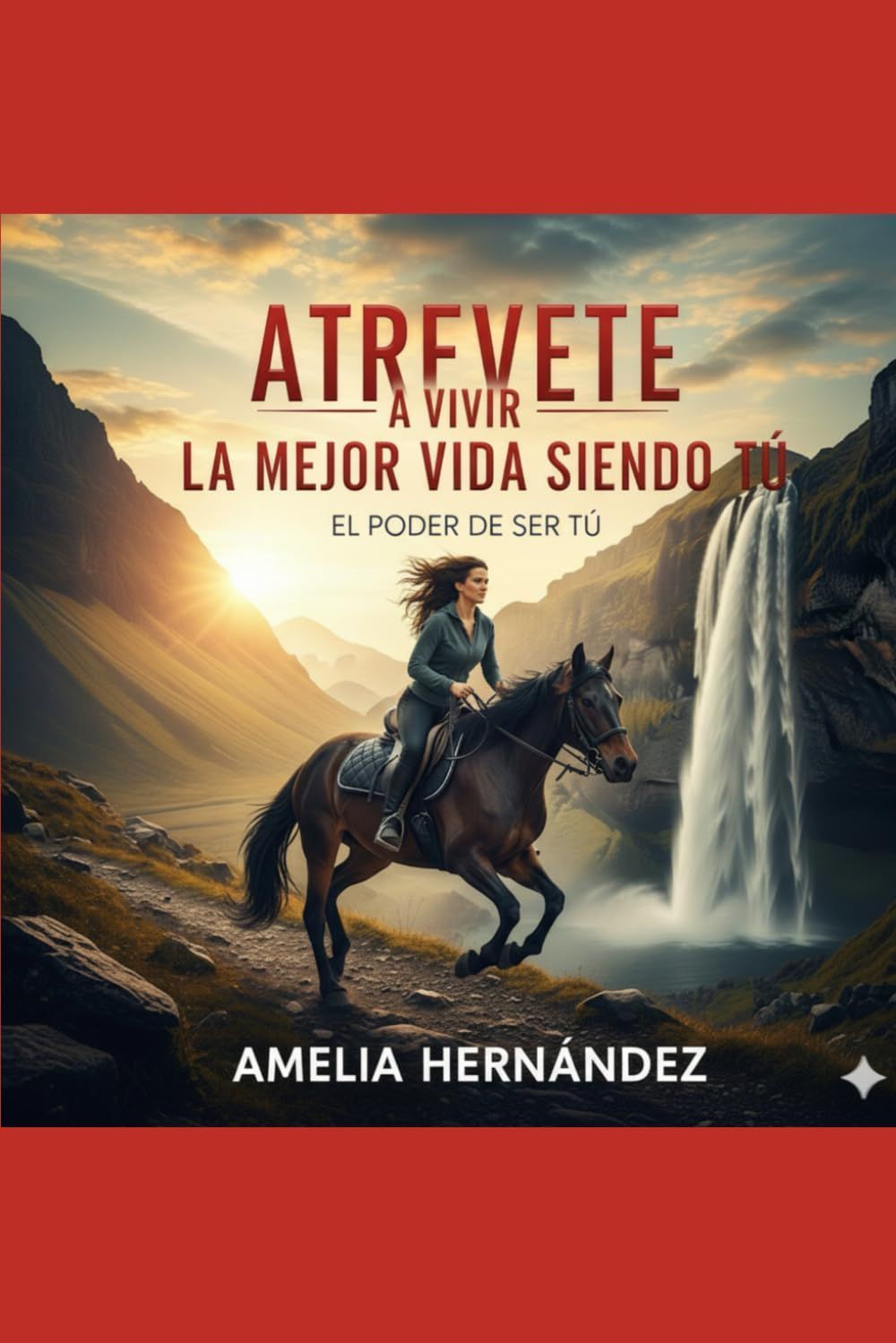 Portada del libro: Mujer a caballo; el texto dice 