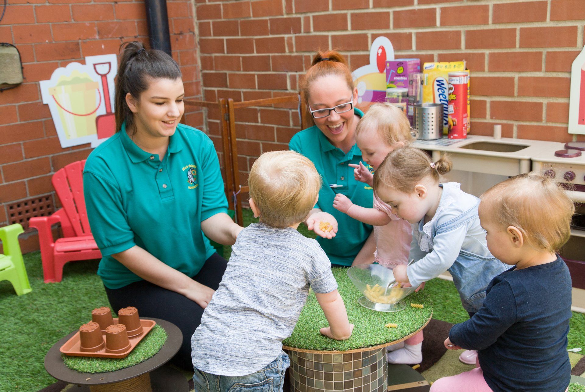 kids playing in the nursery