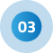 A blue circle with the number three inside of it.