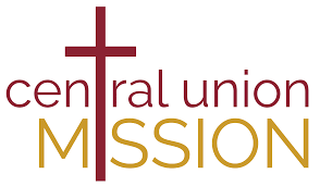 Central Union Mission logo with maroon cross above 