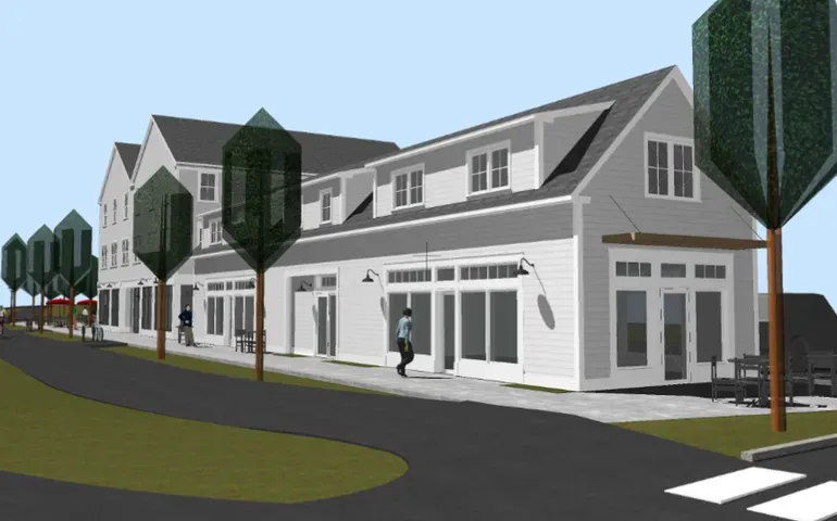 an artist 's impression of a building with a lot of windows