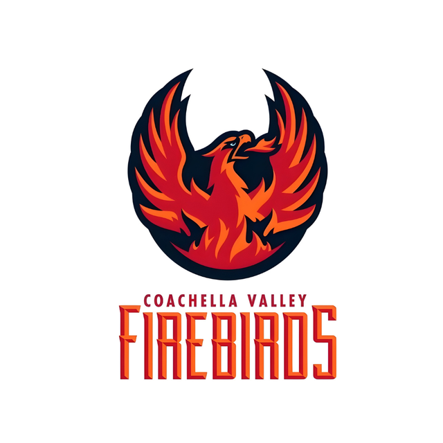 Coachella Valley Firebirds logo with a red-orange phoenix above team name text