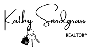The logo for kathy snodgrass realtor shows a house and keys.