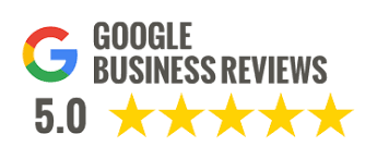 Google Business Reviews with a 5.0-star rating.