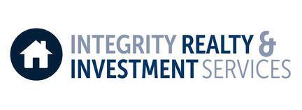 A logo for integrity realty and investment services with a house in a circle.