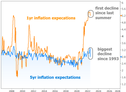 1 and 5 Year Inflation Chart