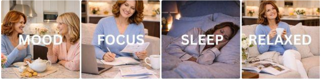 Mood, Focus, Sleep, Relaxed
