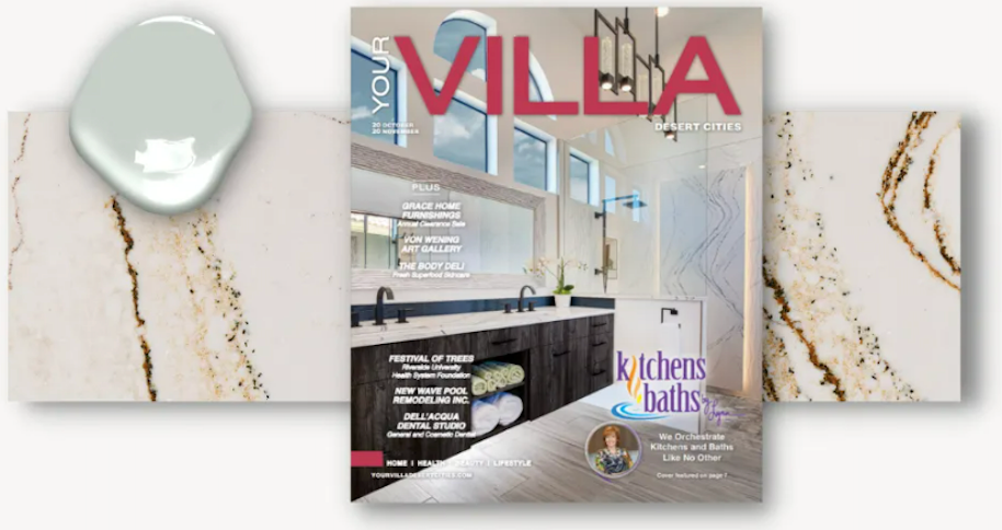 the cover of a magazine called your villa