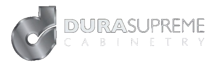 a black and white logo for durasupreme cabinetry