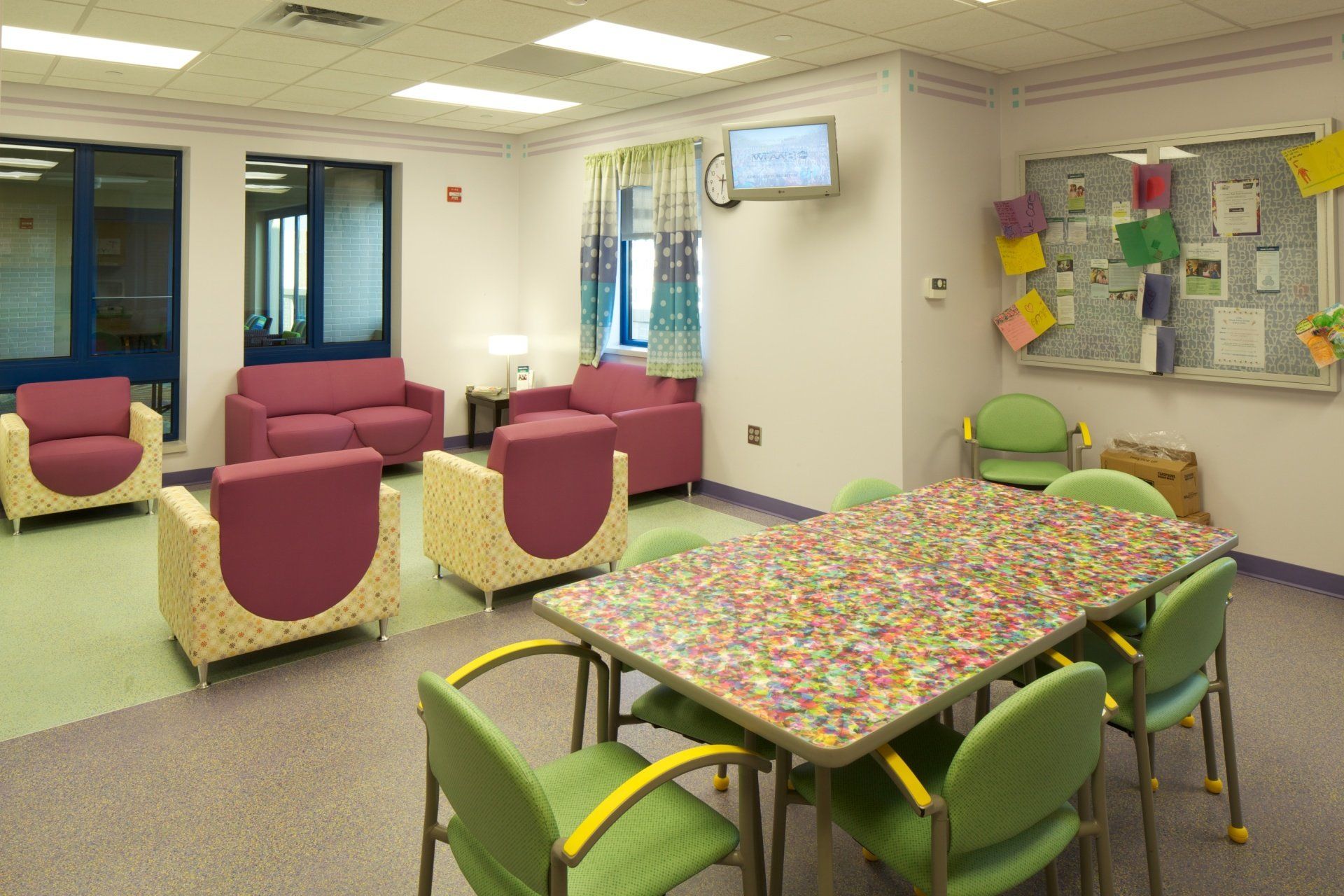 Children's hospital table area