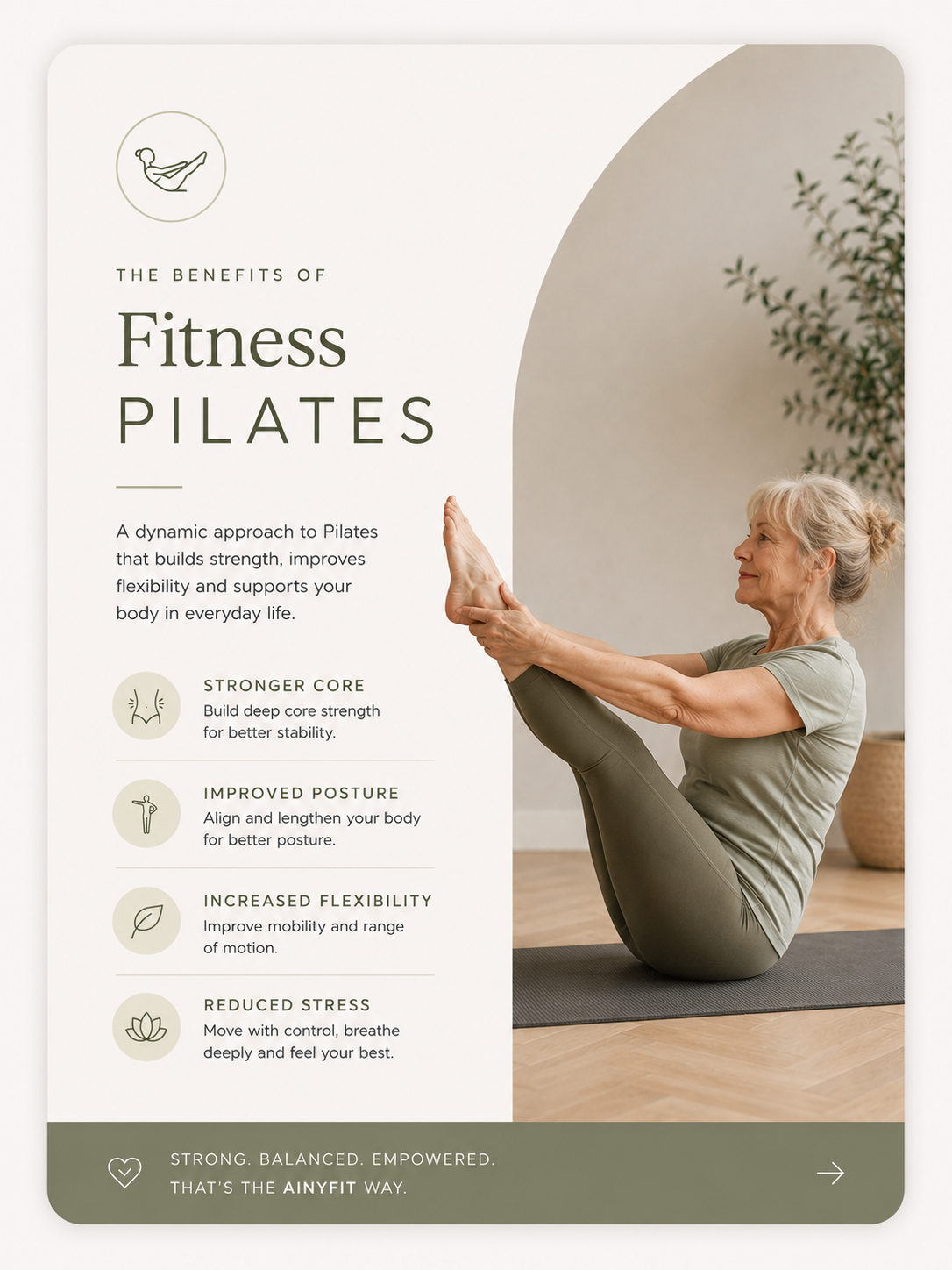 Find out more about AinyFit's Fitness PILATES Classes