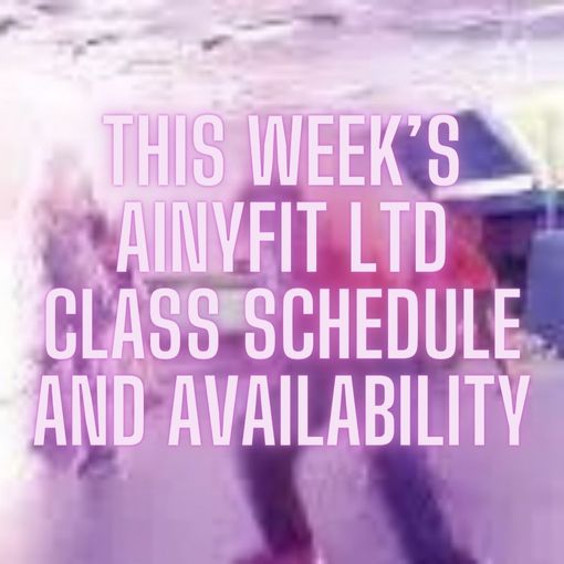 Check here for AinyFit's Regular Class Schedule and Availability, and Book Online