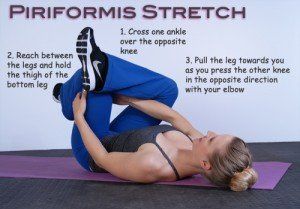 The Piriformis muscle stretch we do in our Fitness Pilates classes to help alleviate lower back pain