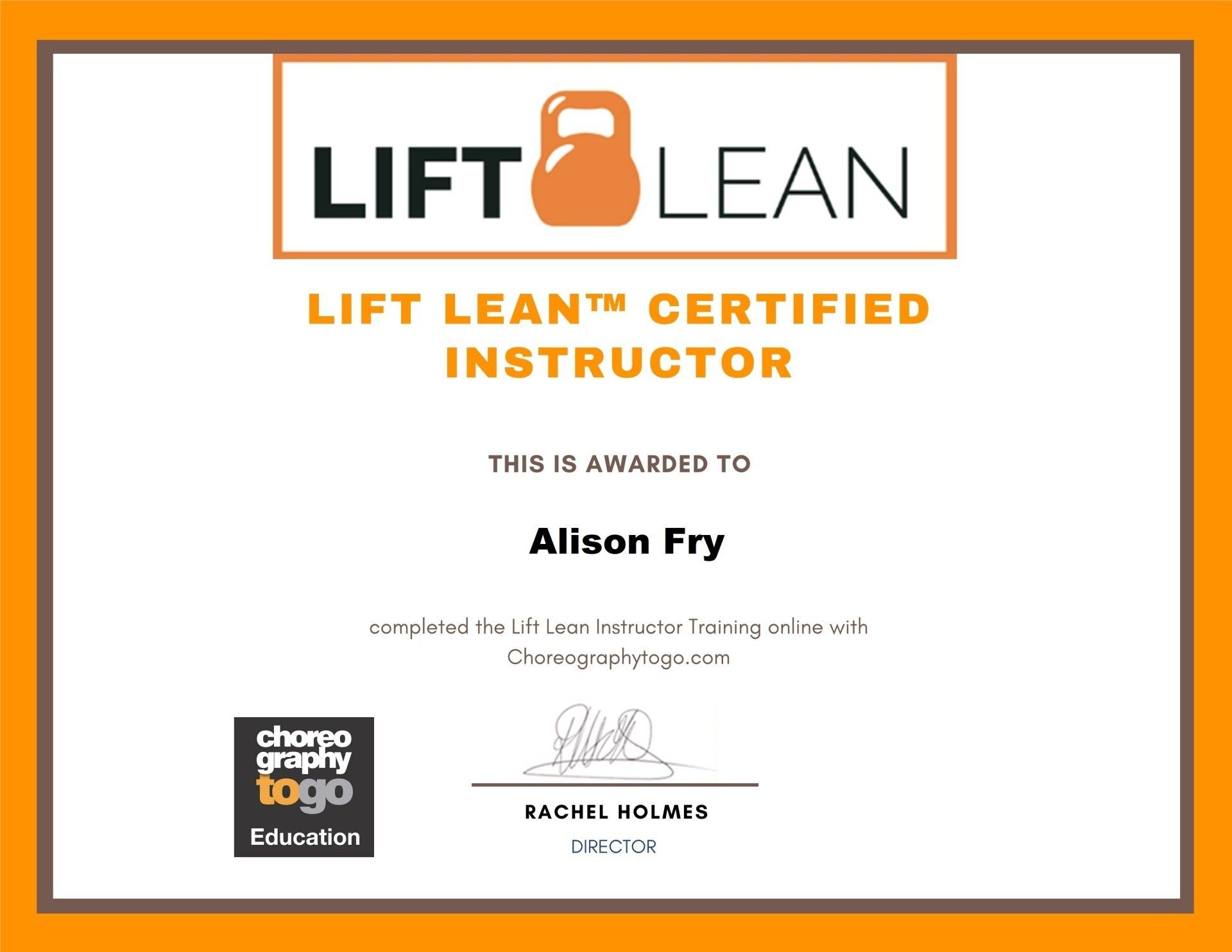 Lift-Lean Instructor Training Certification - 26th May 2021