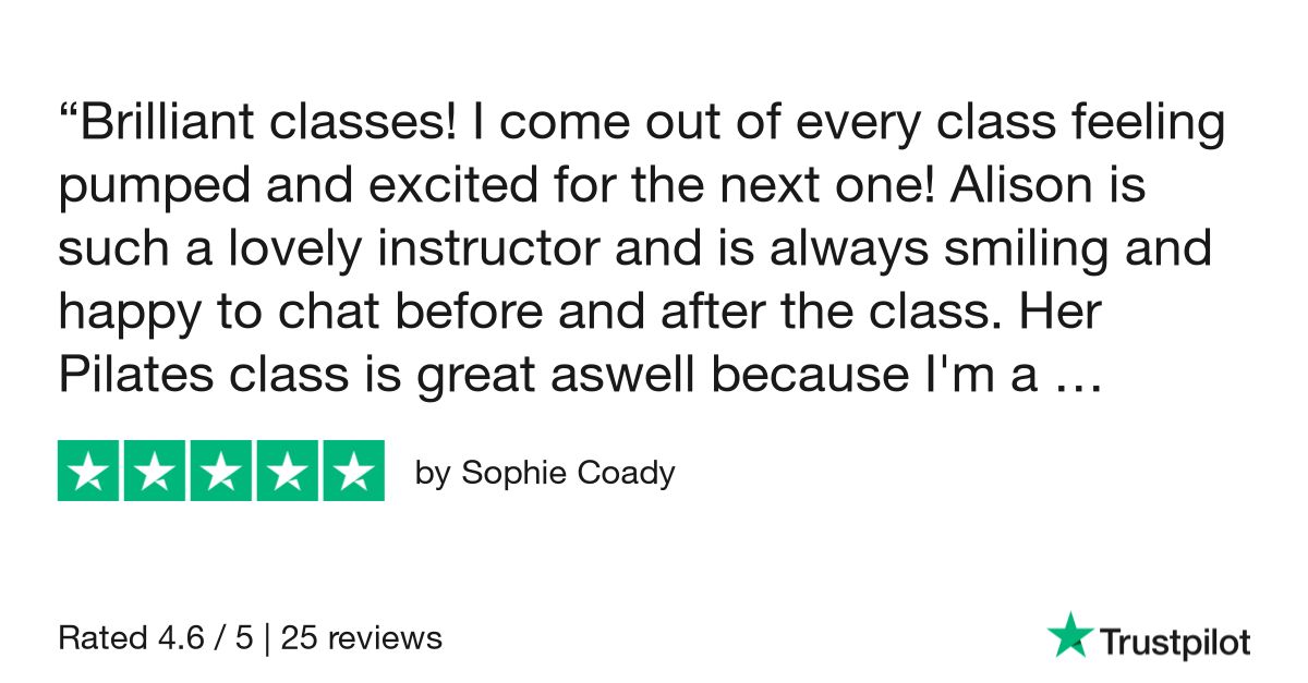 AinyFit's Classes are now rated 4.8 on TrustPilot