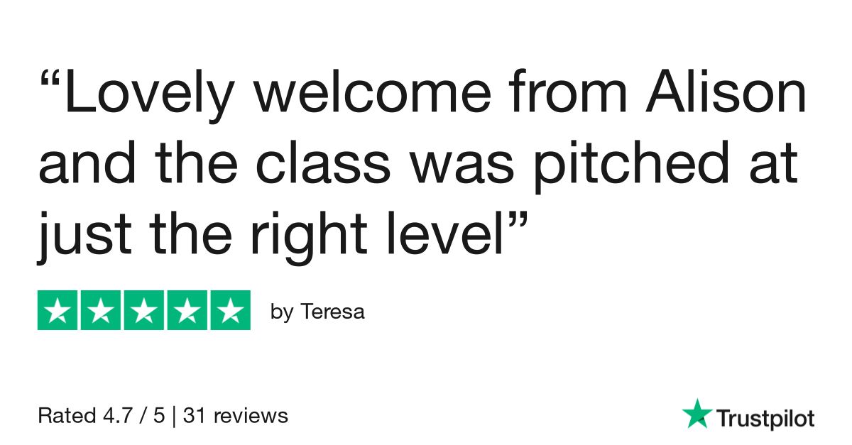 AinyFit's Classes are now rated 4.8 on TrustPilot